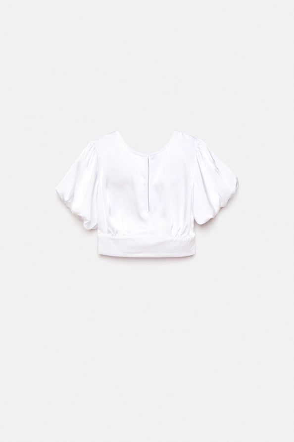 Top Curto Satin Shine com Laçada - Lanidor