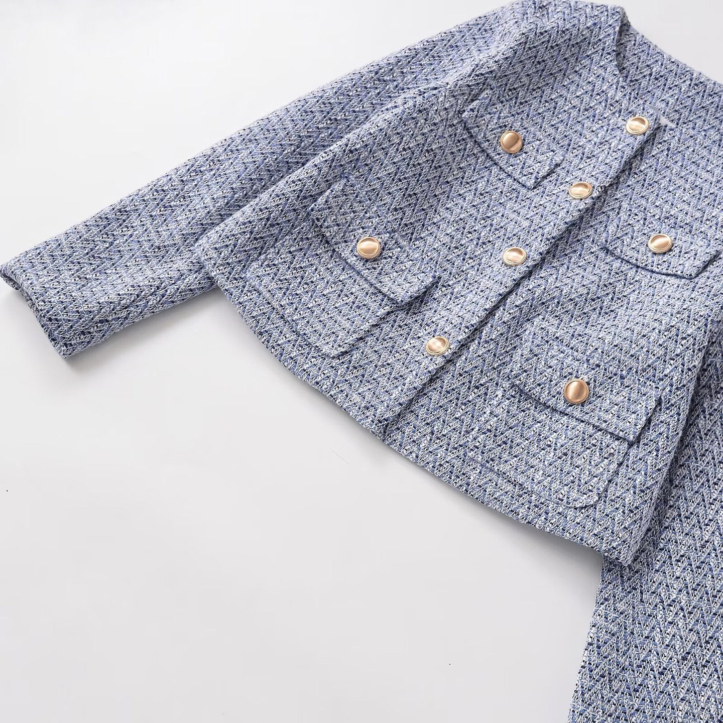 Casaco Tweed Azul "Classic Style"