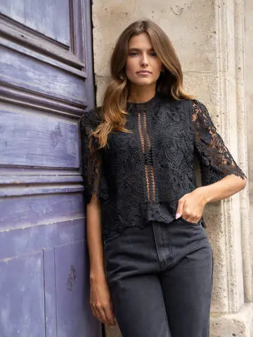 Blusa de Renda Guipure Eléanore