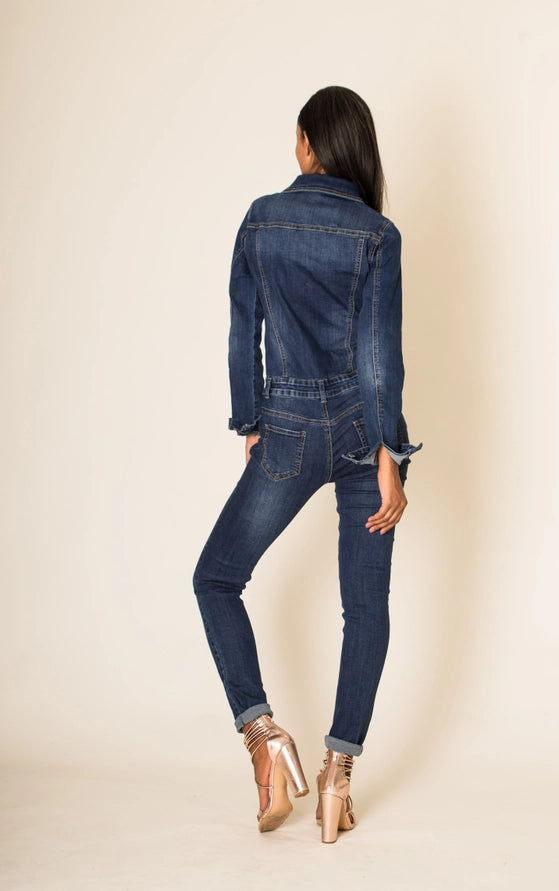 Macacão Denim Urban Warrior Slim Fit