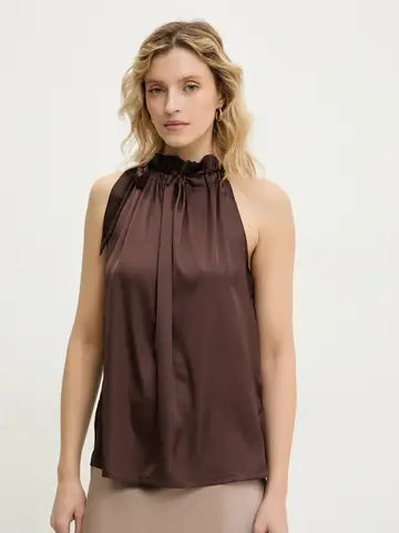 Blusa de Cetim com Laço