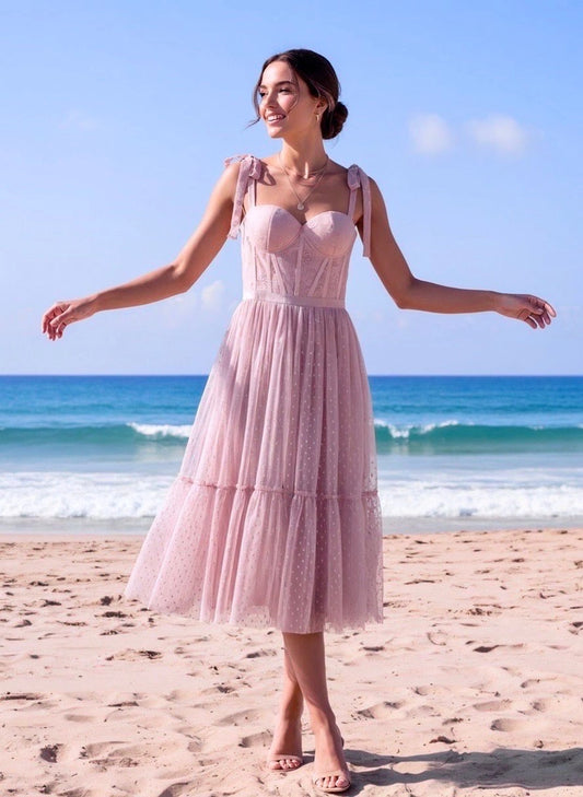 Vestido Midi em Tule