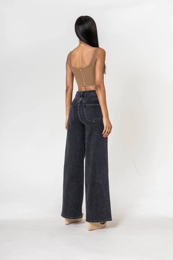 Calças Pantalona High-Waist