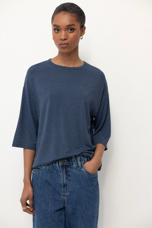 T-Shirt Oversized em Melange - Lanidor