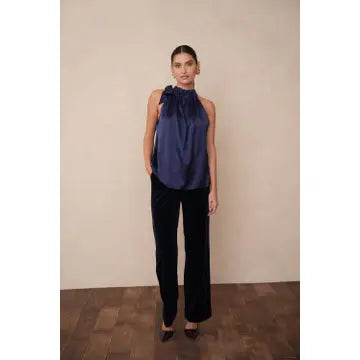 Blusa de Cetim com Laço