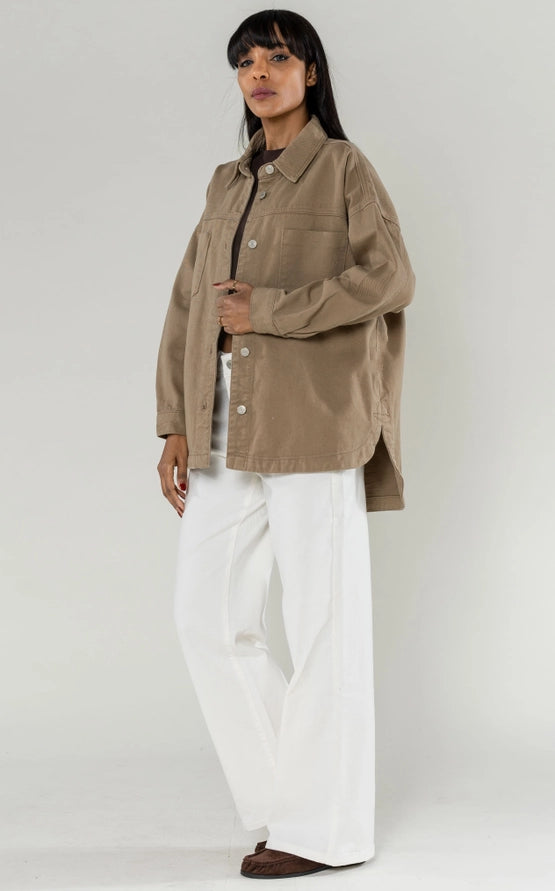 Sobretudo Denim Oversized