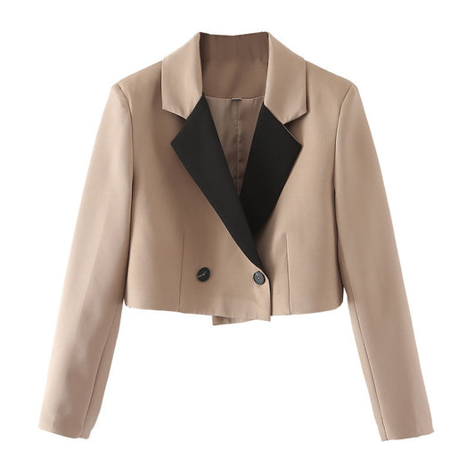 Blazer Cropped Bicolor Moderno