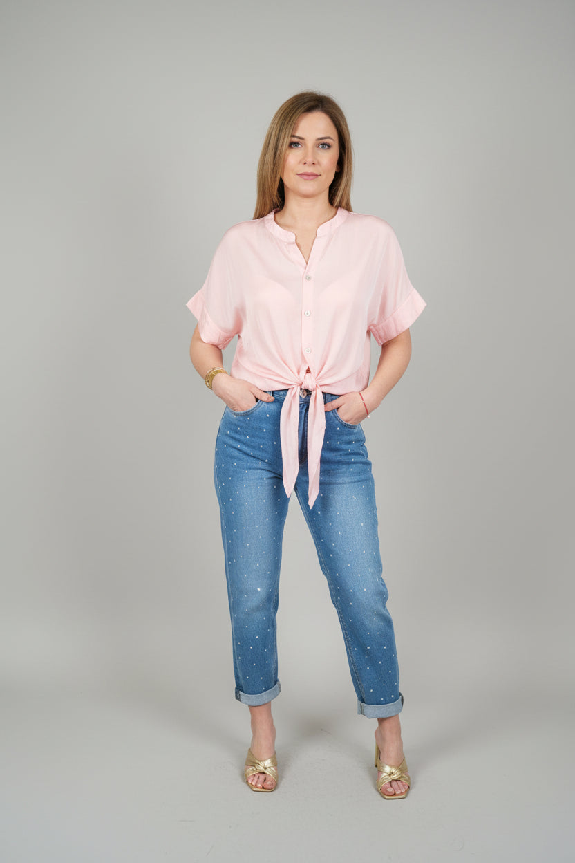 Blusa de Verão Easy Breeze com Nó