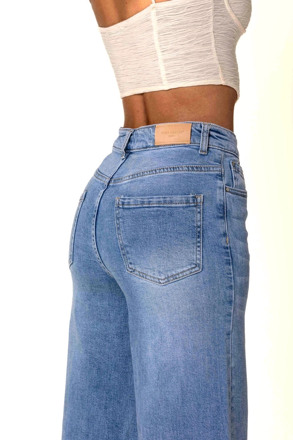 Calças Pantalona High-Waist