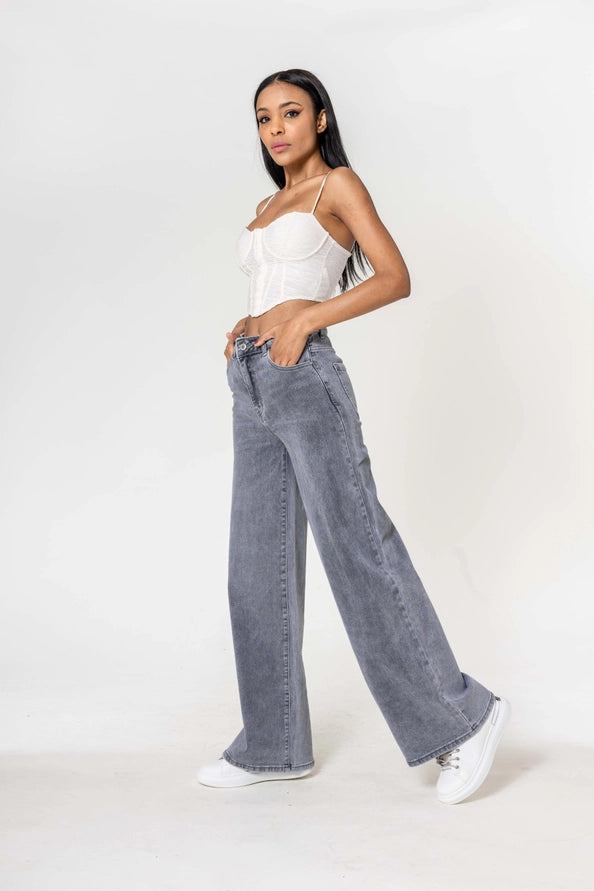 Calças Pantalona High-Waist