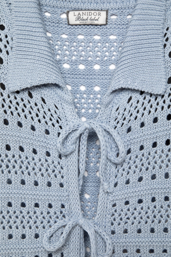 Cardigan em Malha Ajourada - Lanidor