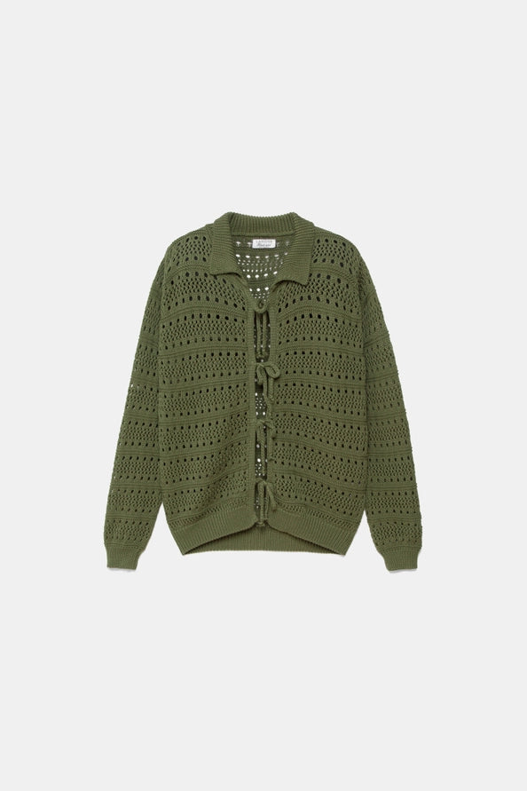 Cardigan em Malha Ajourada - Lanidor