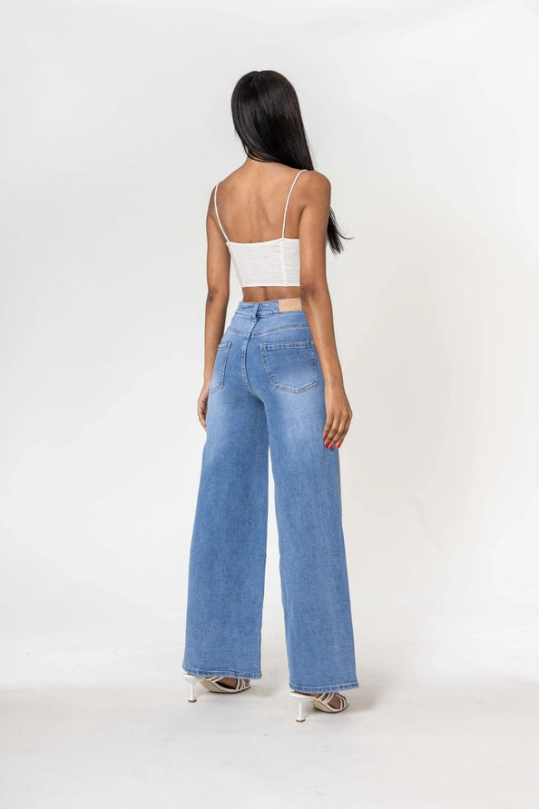 Calças Pantalona High-Waist