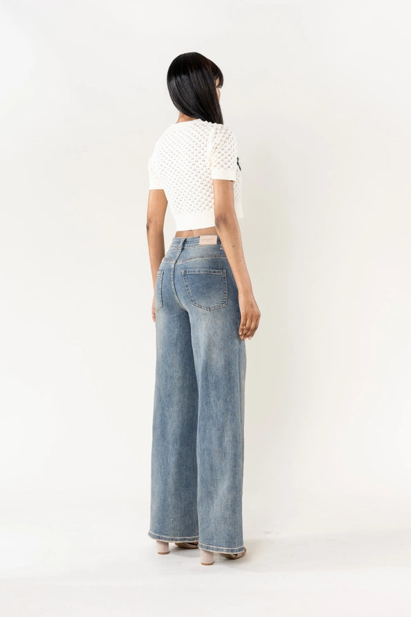Calças Pantalona High-Waist