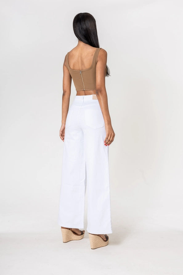 Calças Pantalona High-Waist