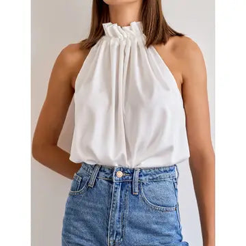 Blusa de Cetim com Laço