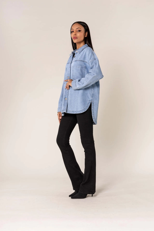 Sobretudo Denim Oversized