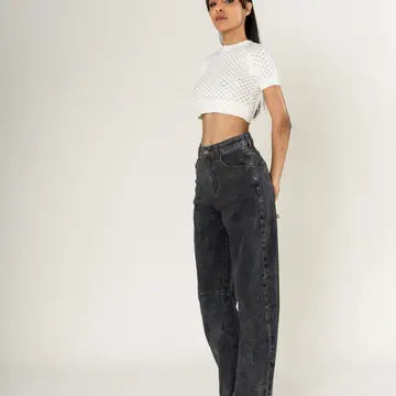 Calça Jeans Balão Larga (Corte Barril)