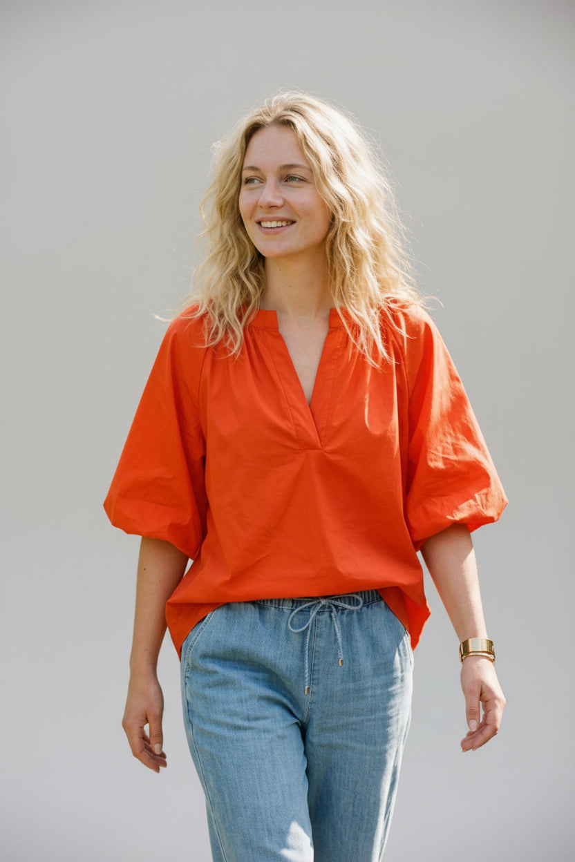 Blusa com folhos