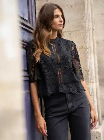 Blusa de Renda Guipure Eléanore