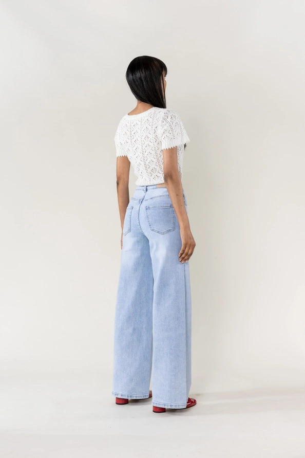 Calças Pantalona High-Waist