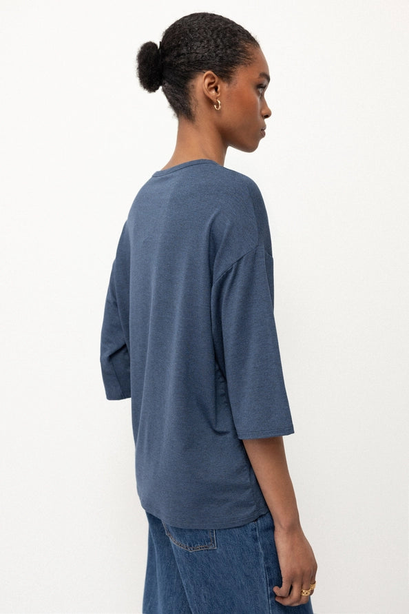 T-Shirt Oversized em Melange - Lanidor