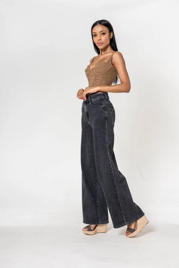 Calças Pantalona High-Waist
