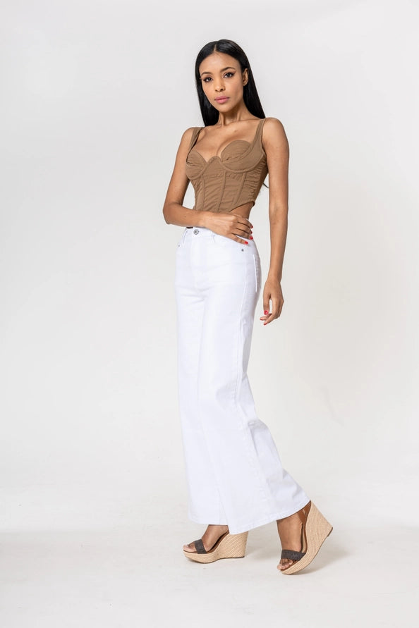 Calças Pantalona High-Waist