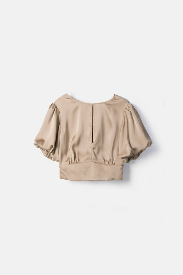 Top Curto Satin Shine com Laçada - Lanidor