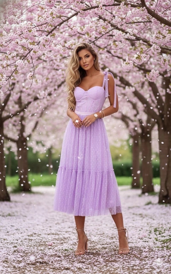 Vestido Midi em Tule