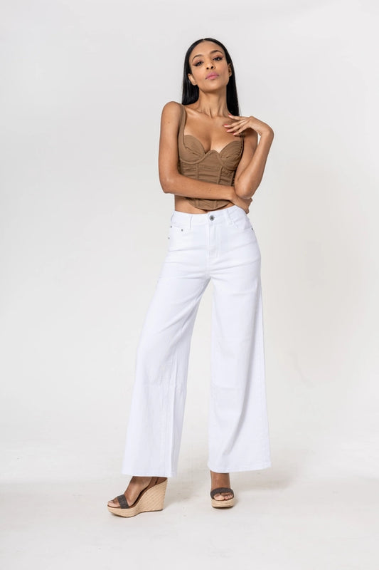 Calças Pantalona High-Waist