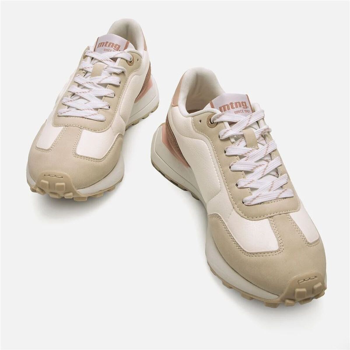 Women's casual trainers Mustang Zinc Beige-4