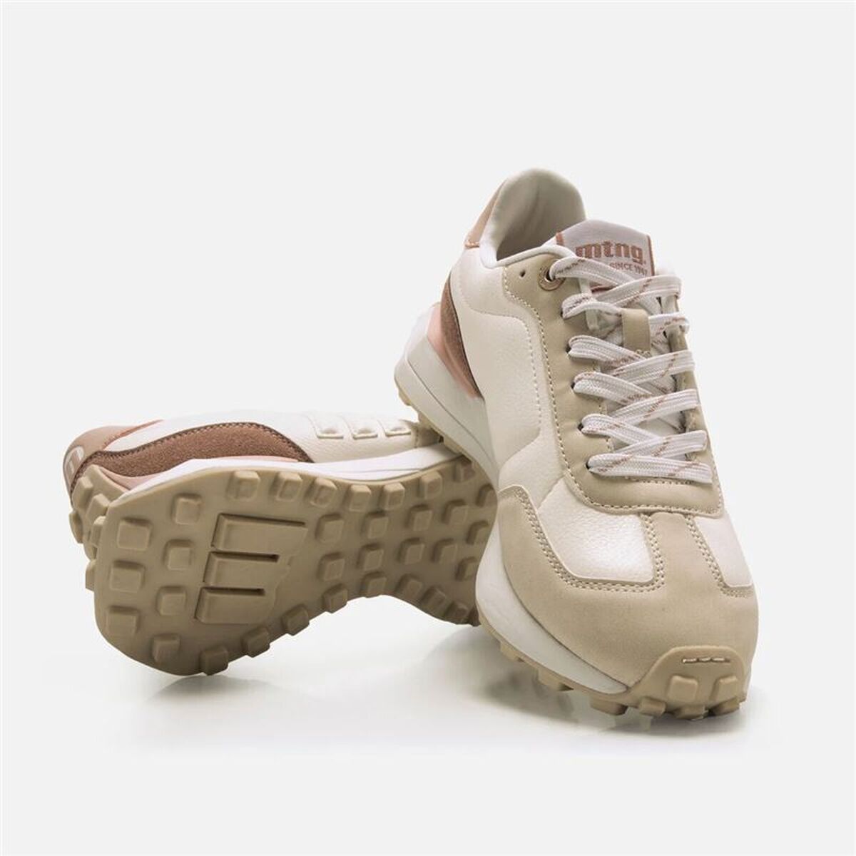 Women's casual trainers Mustang Zinc Beige-3