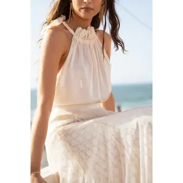 Blusa de Cetim com Laço
