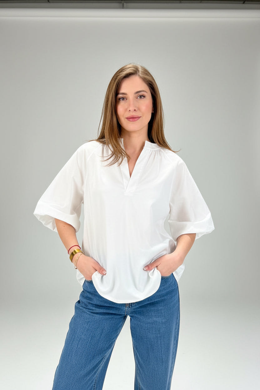 Blusa com folhos