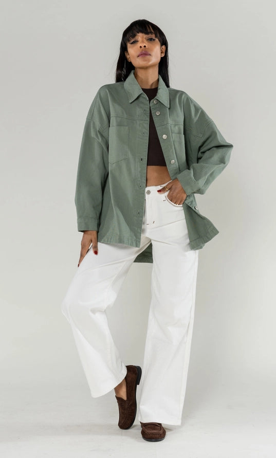 Sobretudo Denim Oversized