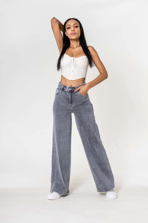 Calças Pantalona High-Waist