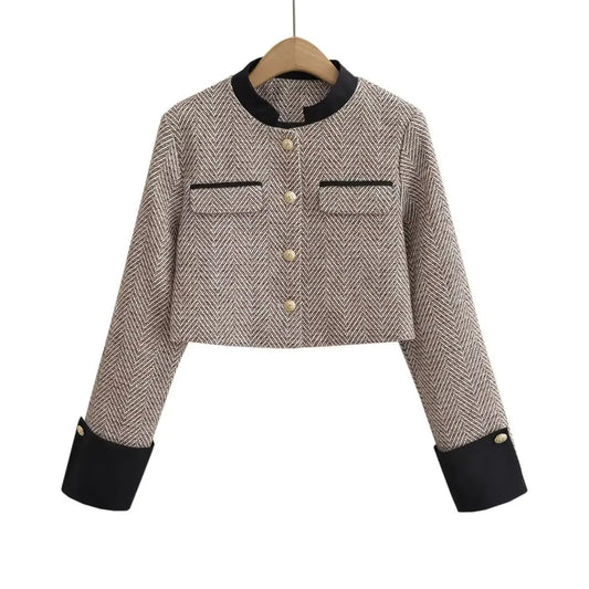 Casaco Curto em Tweed