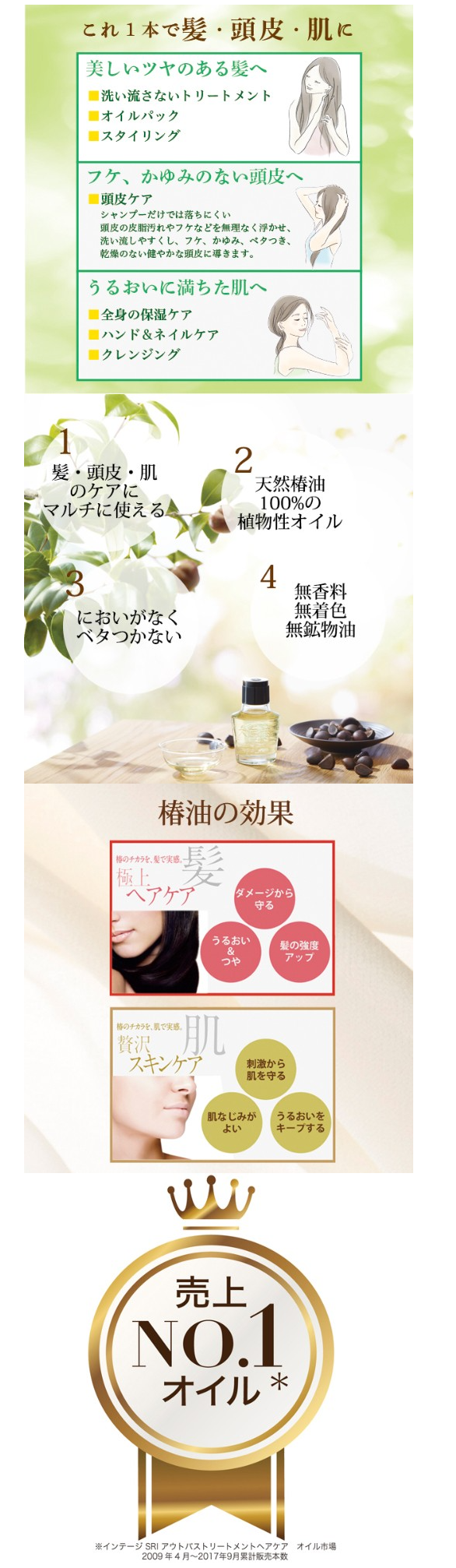 Oshima Tsubaki Camellia Hair Oil