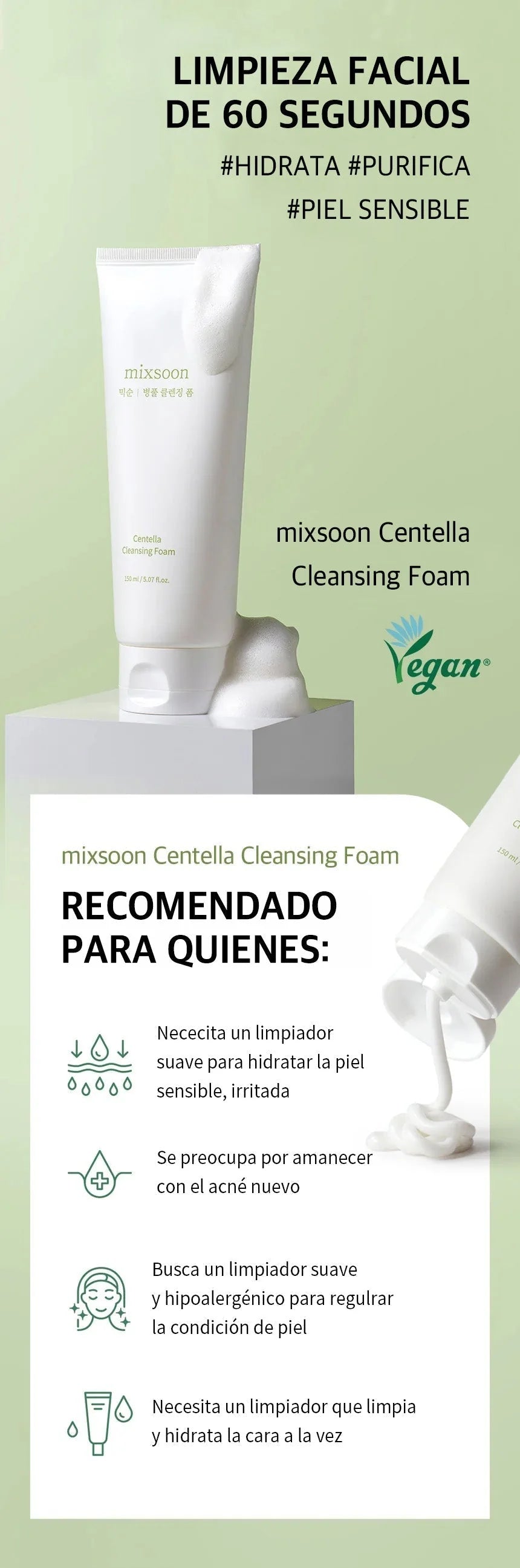 Mixsoon Centella Cleansing Foam 150ml