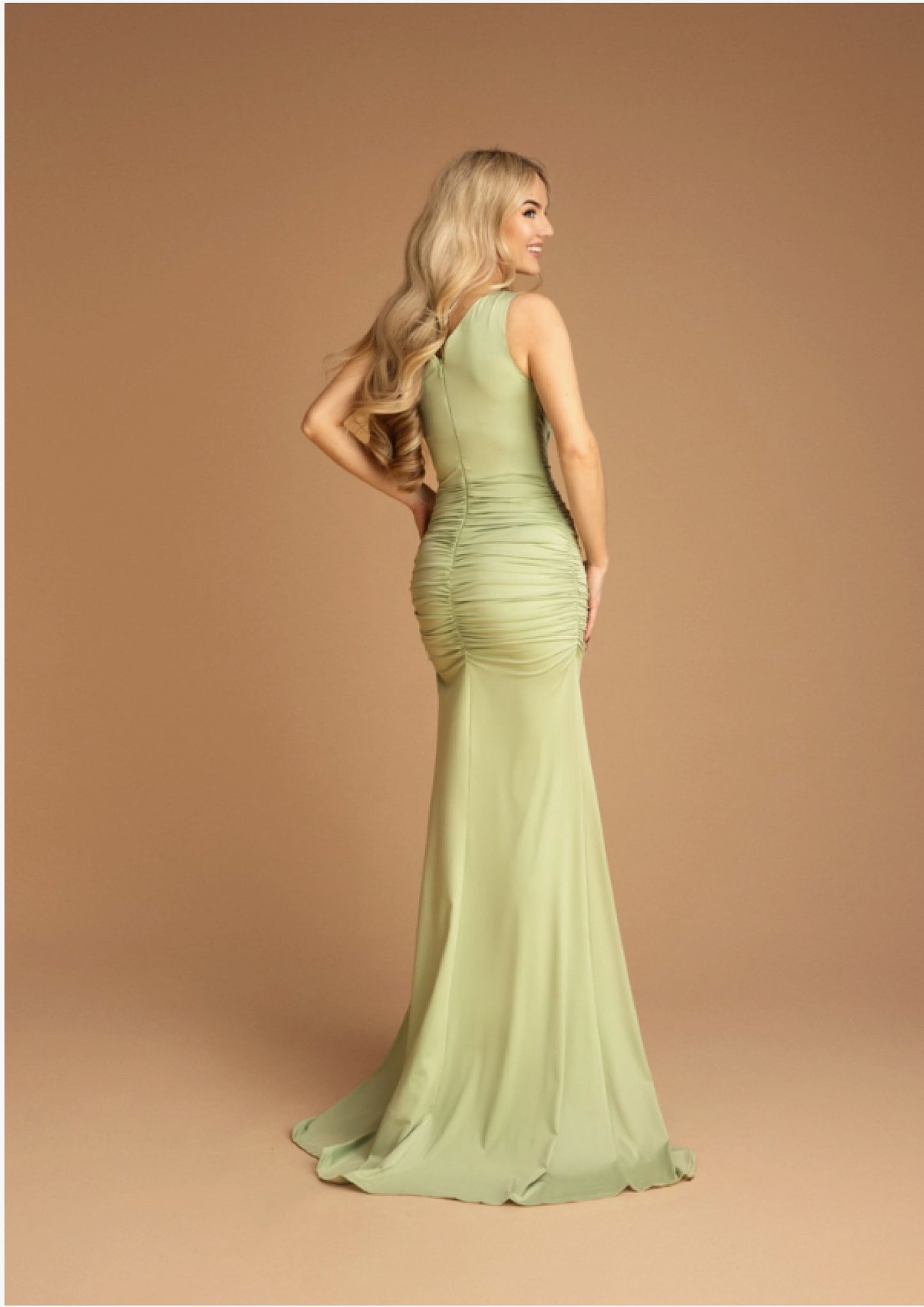 Vestido Longo Assimétrico Drapeado