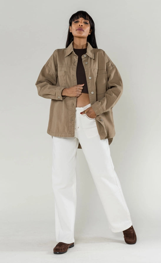 Sobretudo Denim Oversized