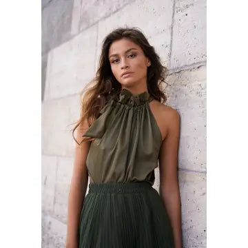 Blusa de Cetim com Laço