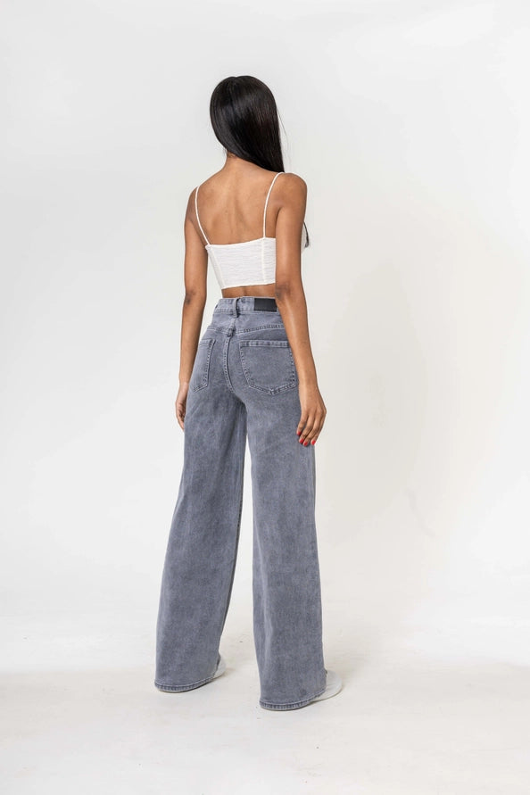 Calças Pantalona High-Waist