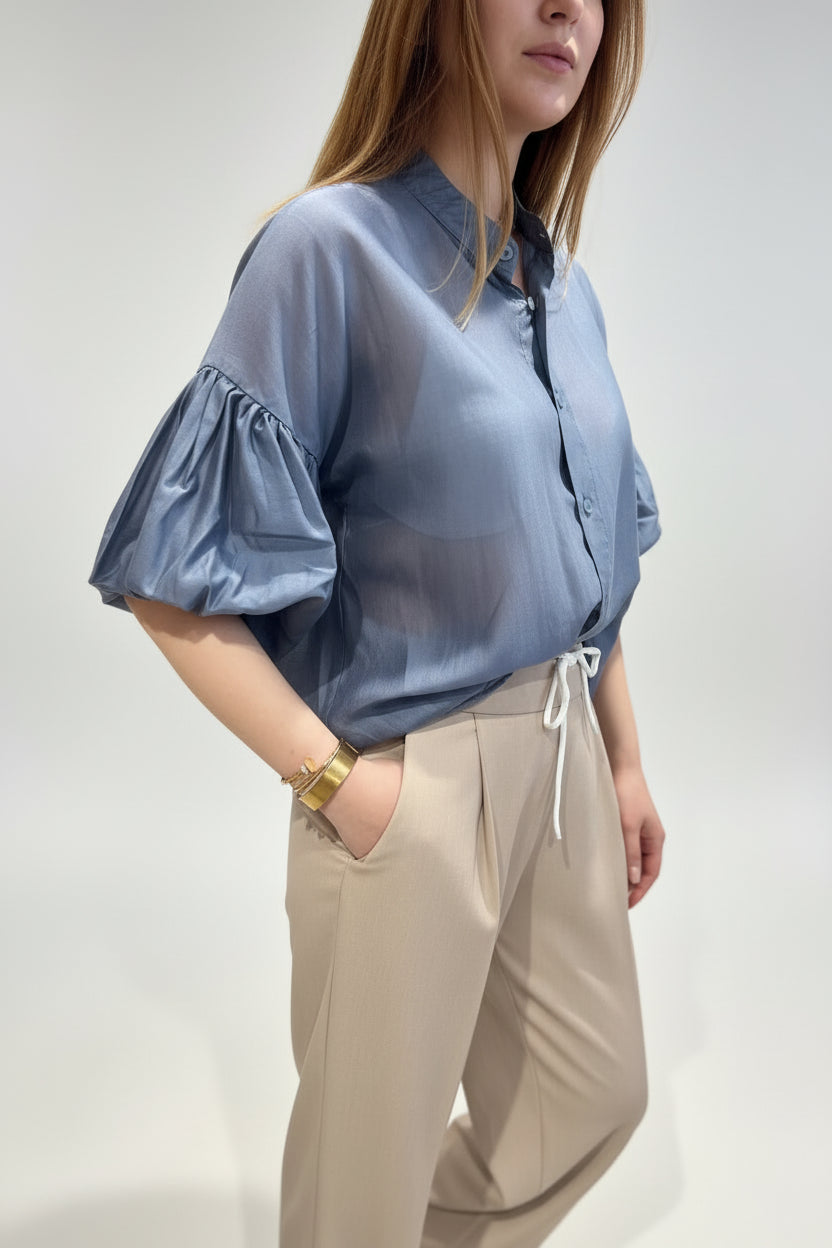 Blusa de Organza Puff & Sheer