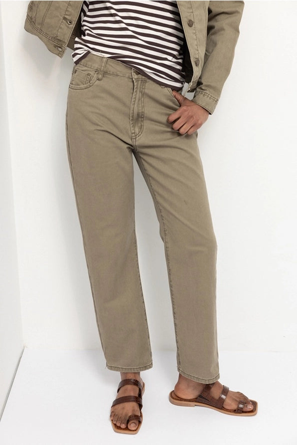 Calças Chino Urban Khaki de Corte Reto - Lanidor