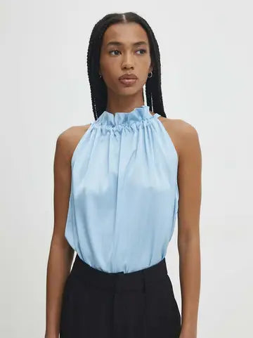Blusa de Cetim com Laço