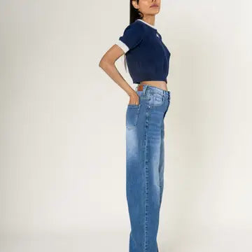Calça Jeans Balão Larga (Corte Barril)