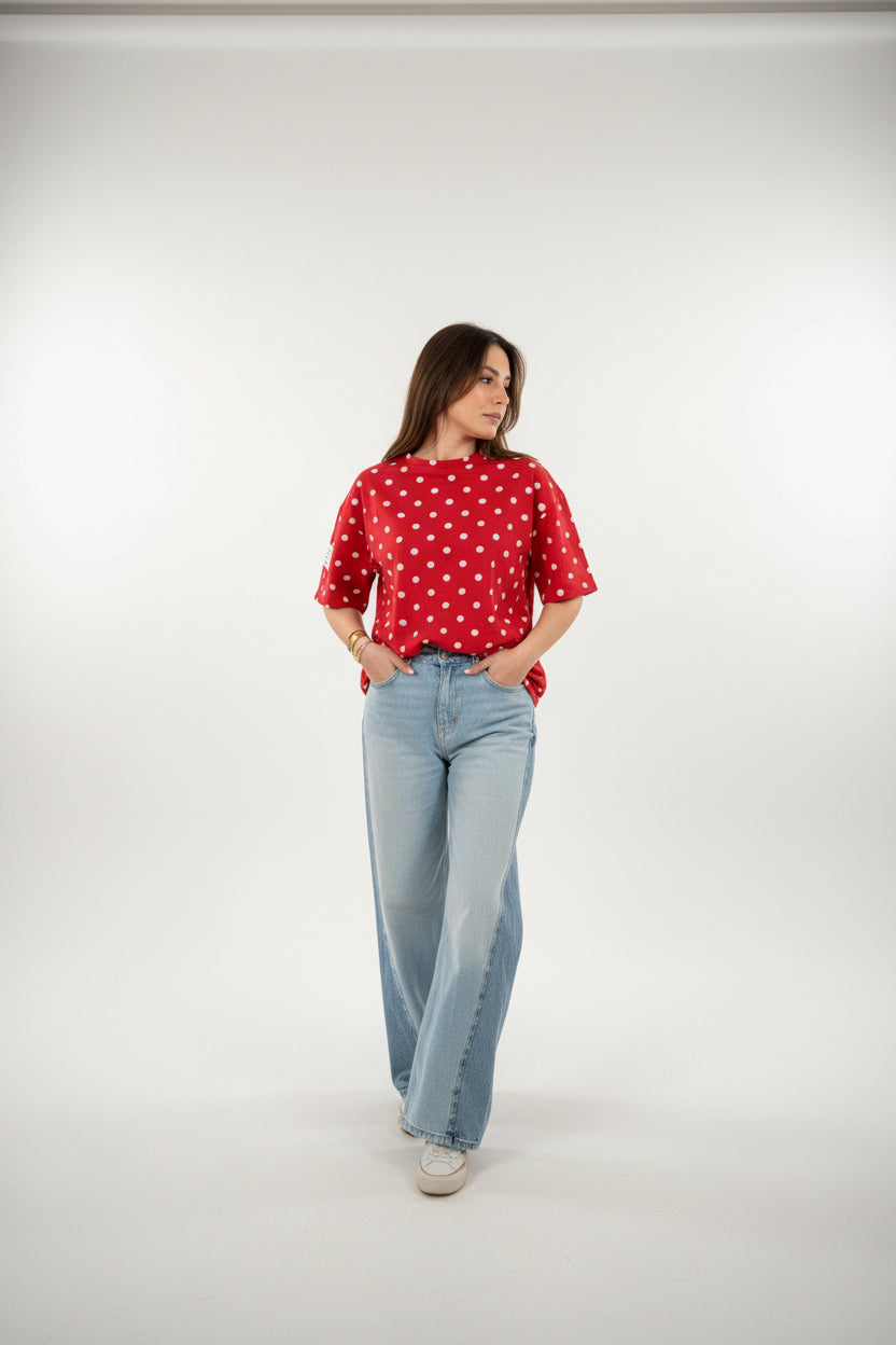 T-shirt Oversized Polka Dot