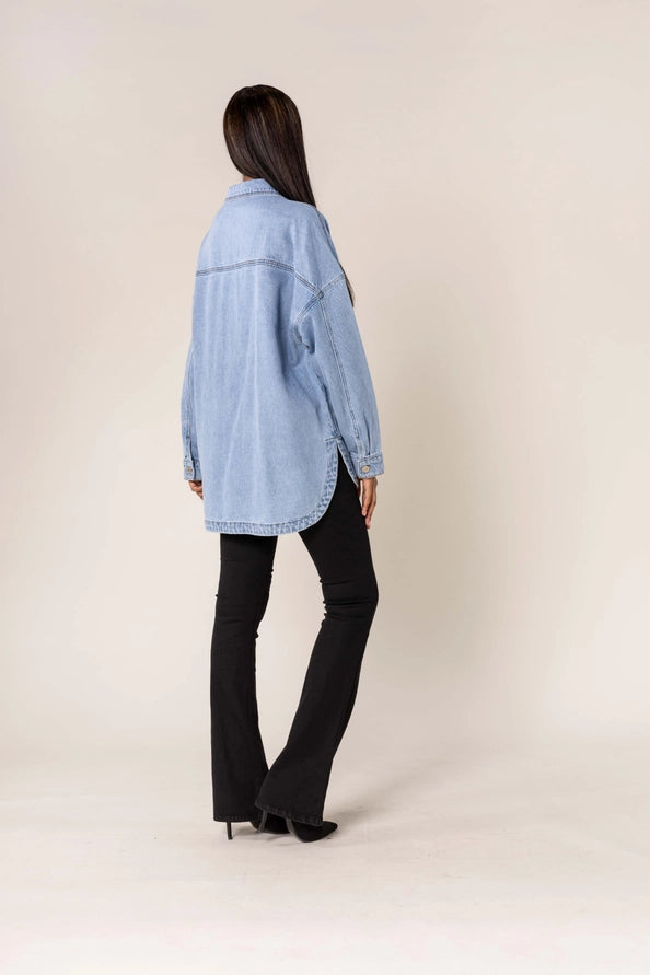 Sobretudo Denim Oversized
